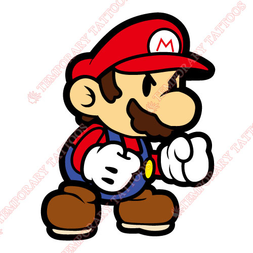 Mario Customize Temporary Tattoos Stickers NO.1355